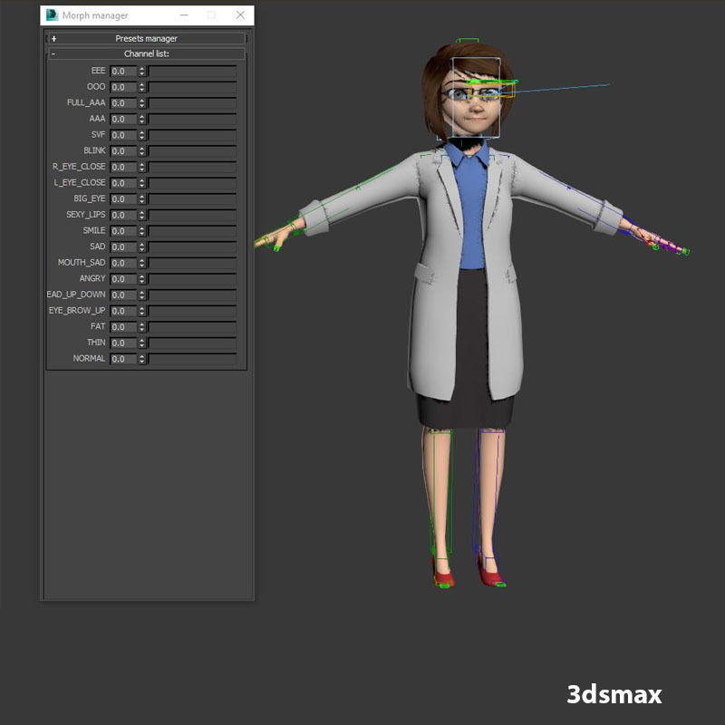 CARTOON DOCTOR MAN AND WOMEN 3D model_27