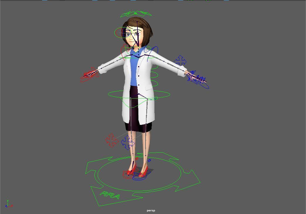 CARTOON DOCTOR MAN AND WOMEN 3D model_13