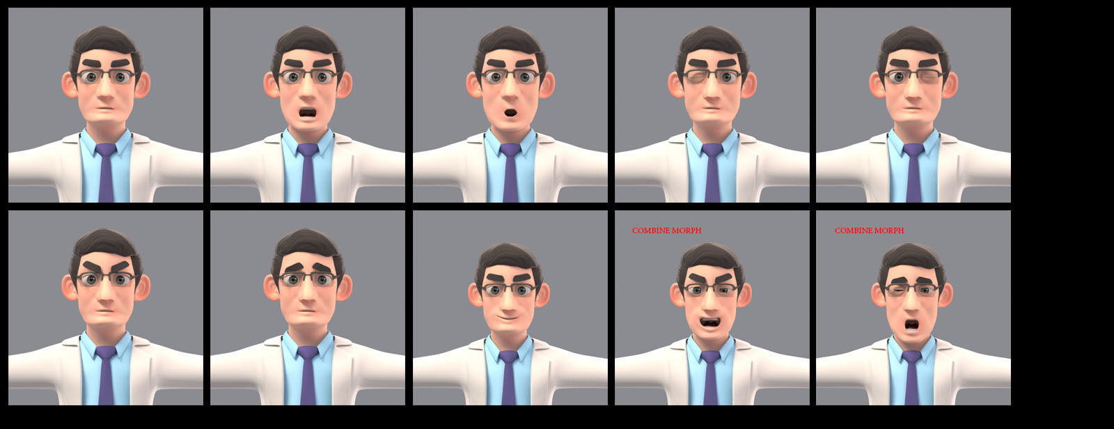 CARTOON DOCTOR MAN AND WOMEN 3D model_8