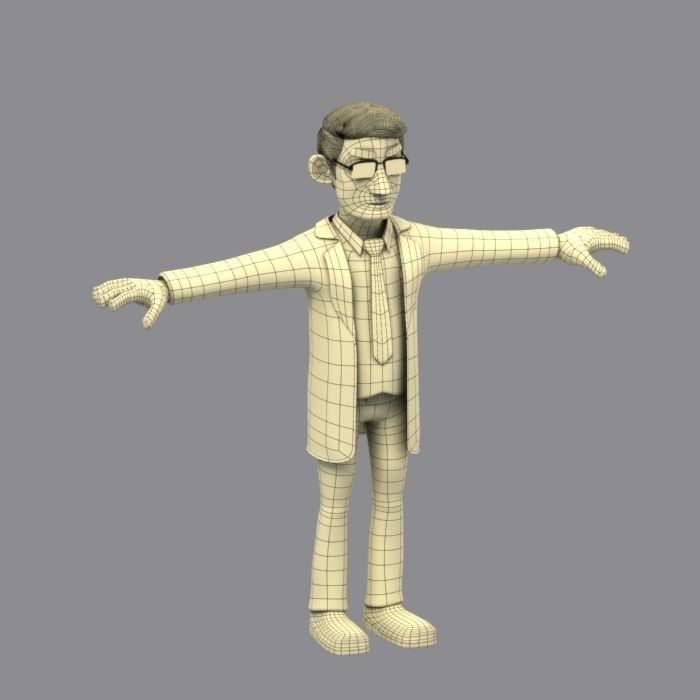 CARTOON DOCTOR MAN AND WOMEN 3D model_14