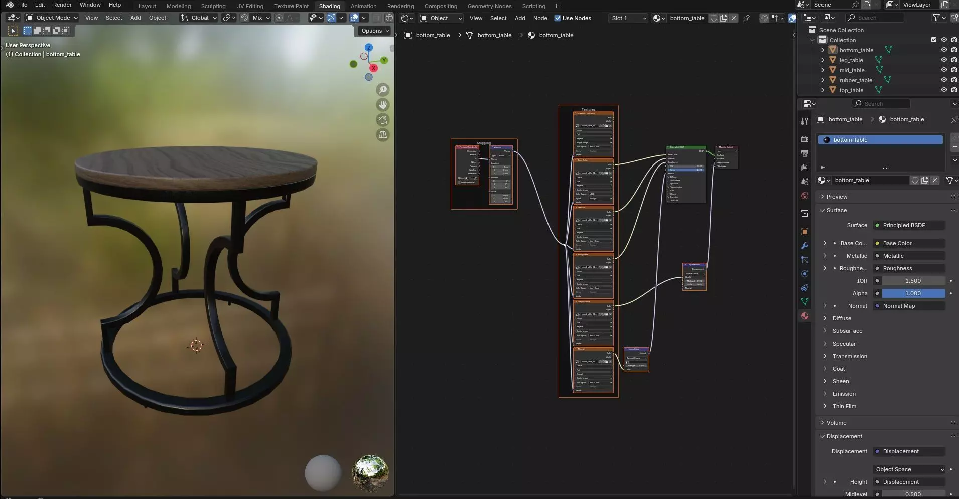Round Table CG61 3D model_11
