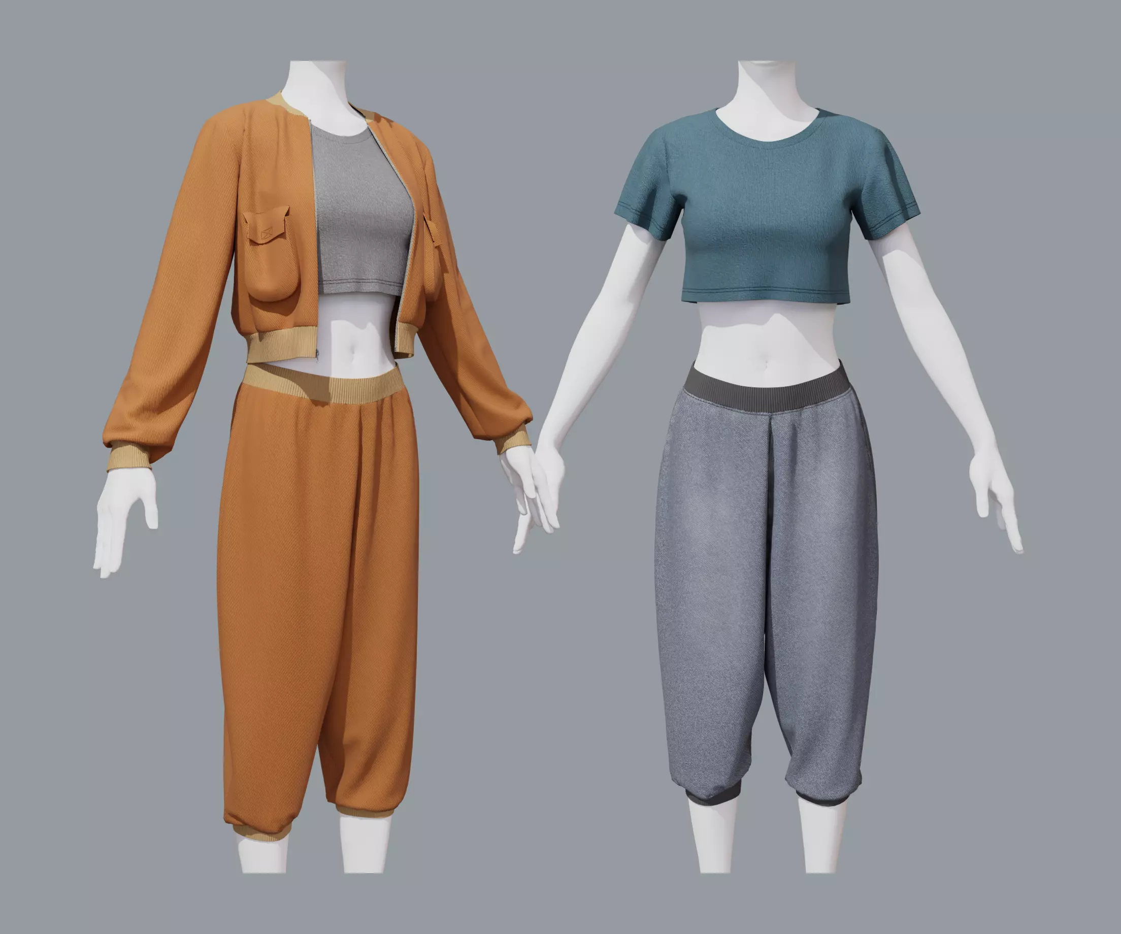 Aladdin women sports costume 3D model