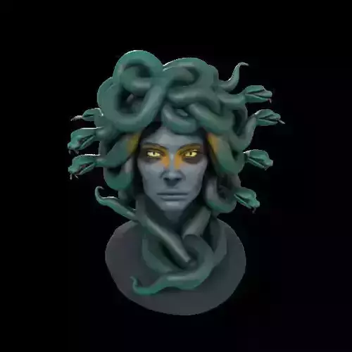 2109 Medusa Gorgon Head 3D Model  magic