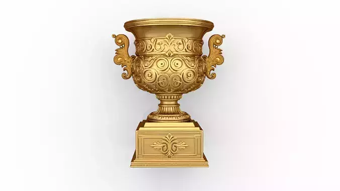 Classical urn decorative onlay cnc 3d printing stl 02