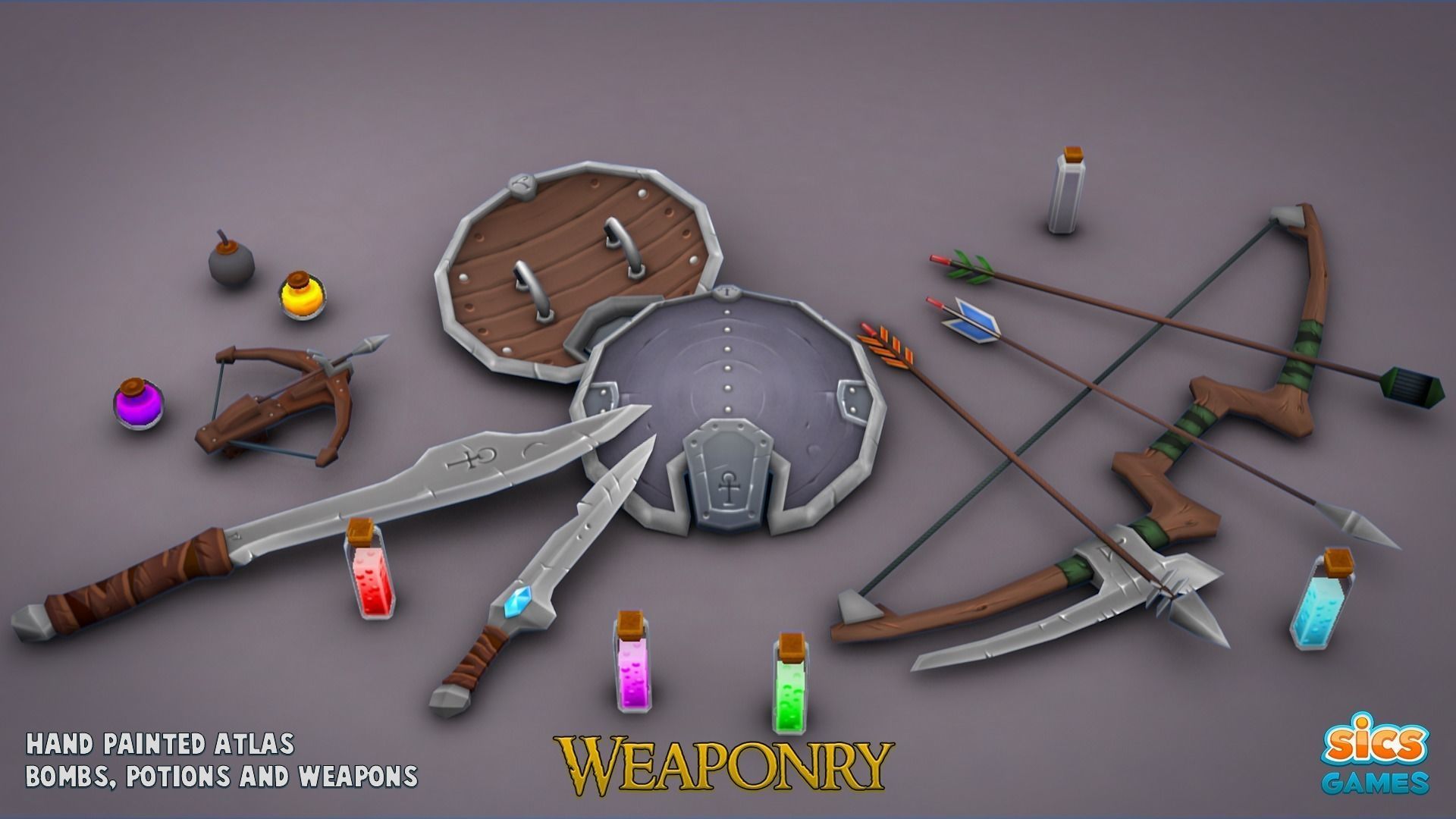 Female Character Pack Low-poly 3D model_4