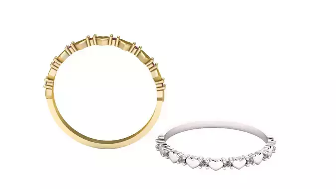 Golden Heart Ruby Band