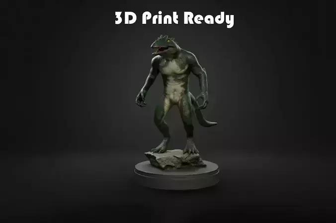 Lizard Monster Figure 3D Print Ready