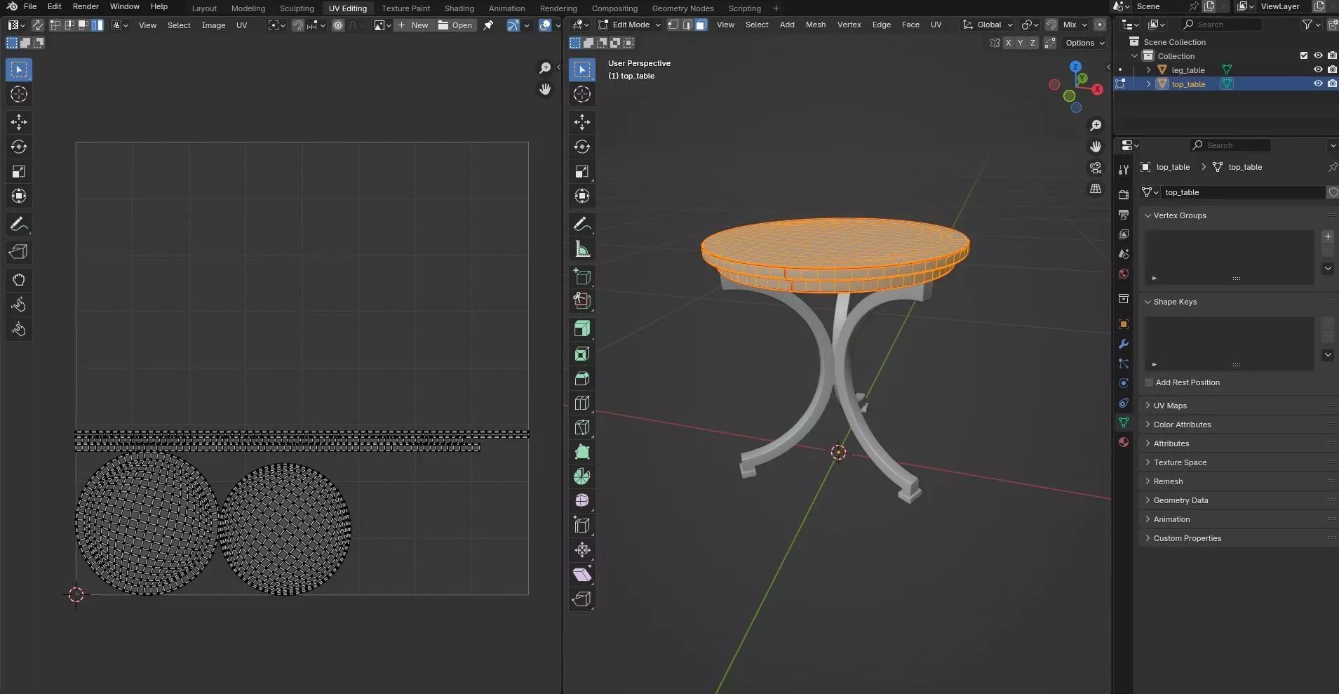 Round Table CG66 3D model_10