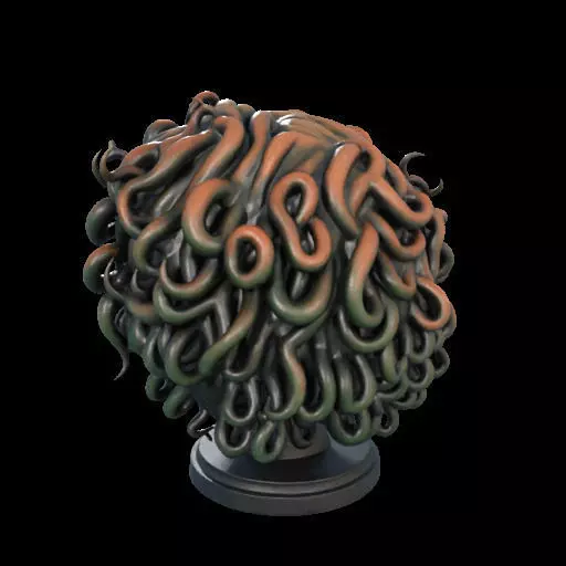 2110 Medusa Gorgon Head 3D Model  magic 3D print model_9