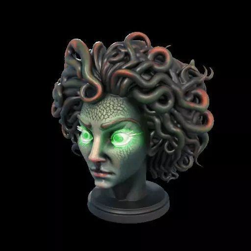 2110 Medusa Gorgon Head 3D Model  magic 3D print model_21