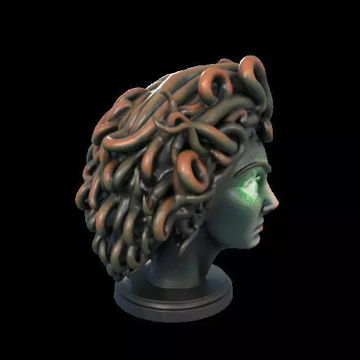 2110 Medusa Gorgon Head 3D Model  magic 3D print model_27