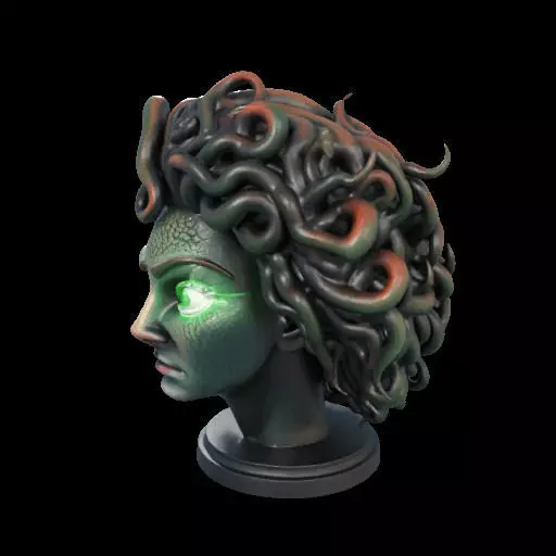 2110 Medusa Gorgon Head 3D Model  magic 3D print model_18