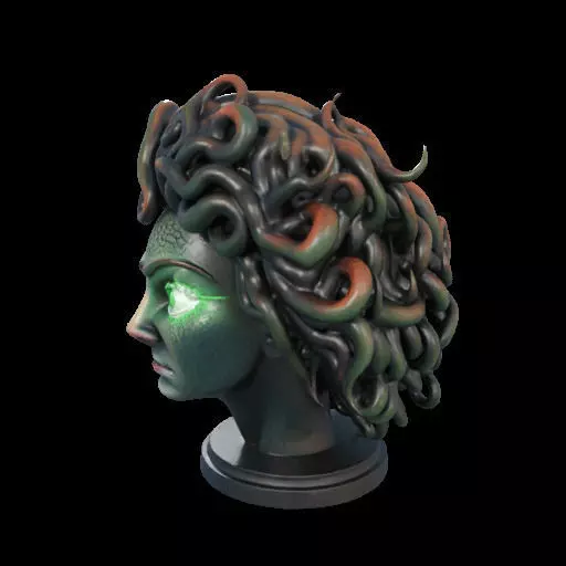 2110 Medusa Gorgon Head 3D Model  magic 3D print model_17