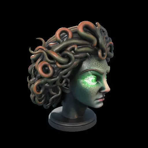 2110 Medusa Gorgon Head 3D Model  magic 3D print model_24