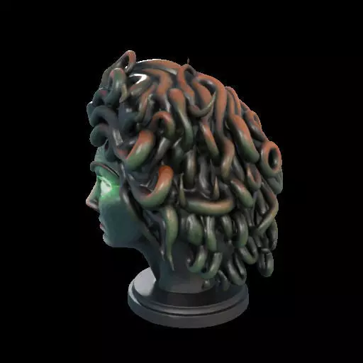 2110 Medusa Gorgon Head 3D Model  magic 3D print model_15