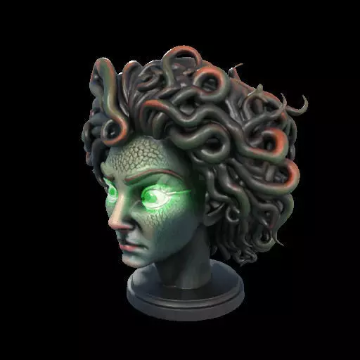 2110 Medusa Gorgon Head 3D Model  magic 3D print model_20