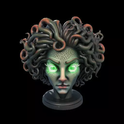 2110 Medusa Gorgon Head 3D Model  magic 3D print model_0