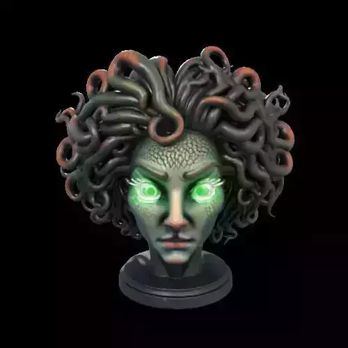 2110 Medusa Gorgon Head 3D Model  magic