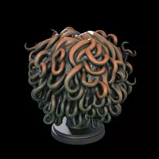 2110 Medusa Gorgon Head 3D Model  magic 3D print model_6