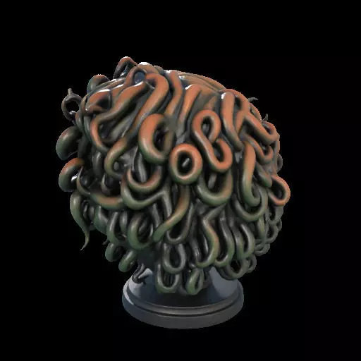 2110 Medusa Gorgon Head 3D Model  magic 3D print model_10