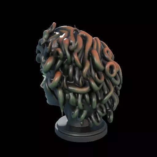 2110 Medusa Gorgon Head 3D Model  magic 3D print model_14