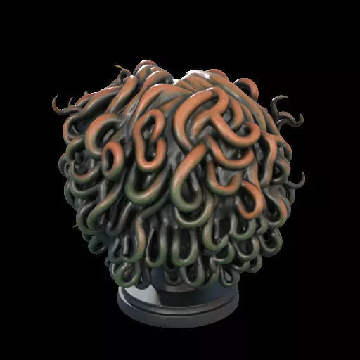 2110 Medusa Gorgon Head 3D Model  magic 3D print model_7