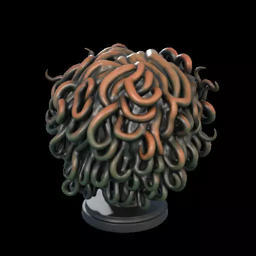 2110 Medusa Gorgon Head 3D Model  magic 3D print model_5