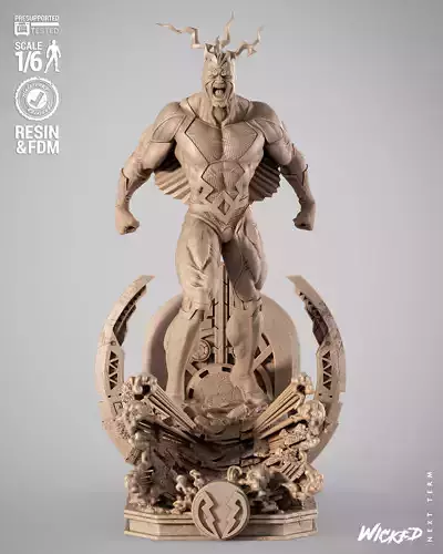 Wicked Marvel Black Bolt Sculpture 3D print model