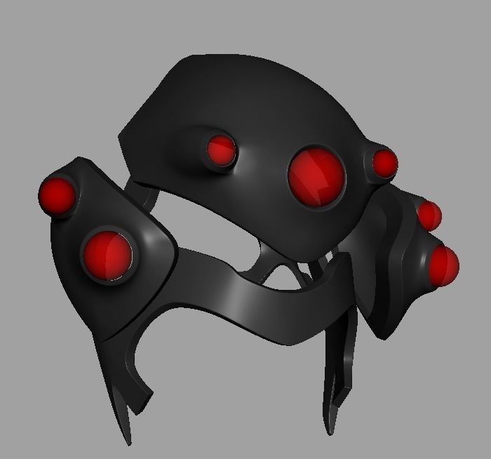 Widowhelm helmet with lights 3D print model_3