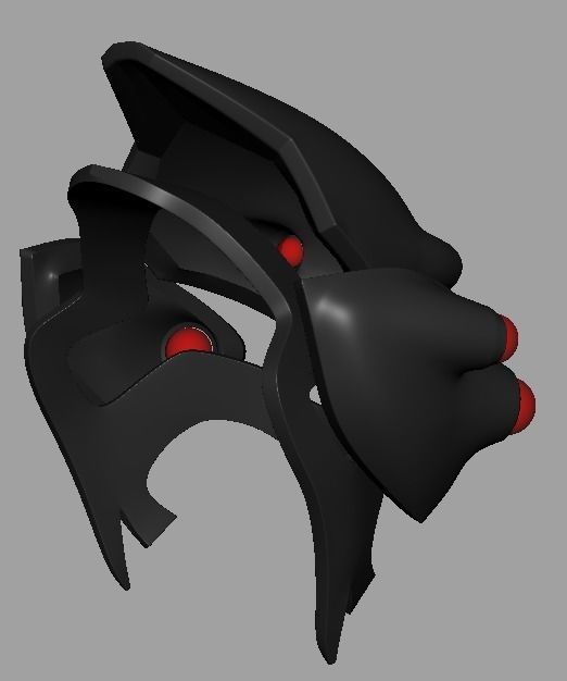 Widowhelm helmet with lights 3D print model_2