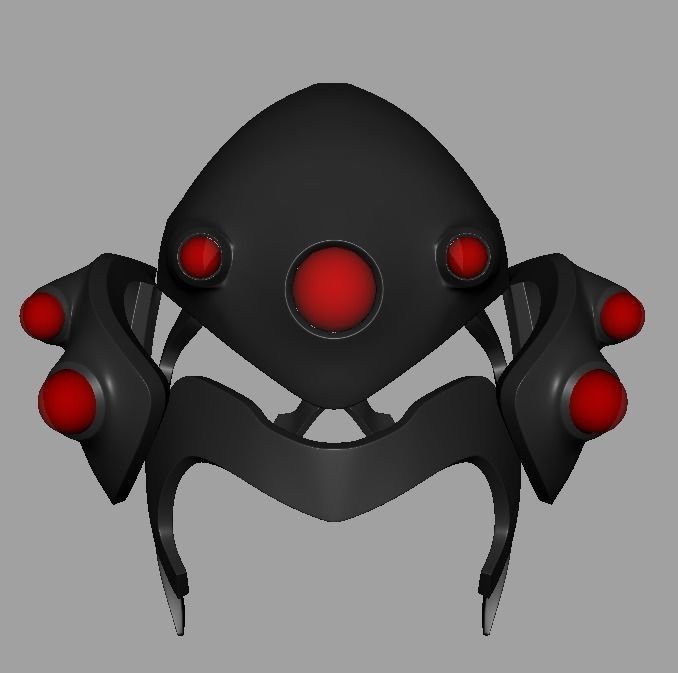 Widowhelm helmet with lights 3D print model_0