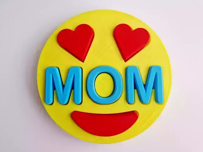 Emoji Puzzle MOM Fun and Educational 3D Printable Toy