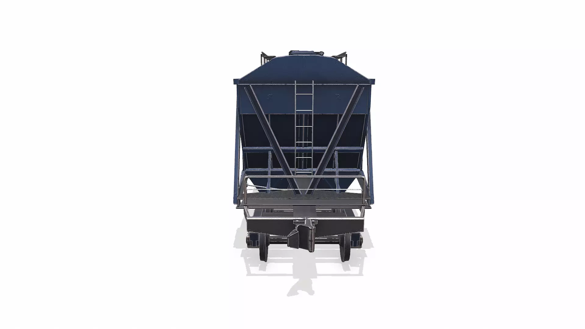 Old Hopper Wagon Low-poly PBR Low-poly 3D model_7