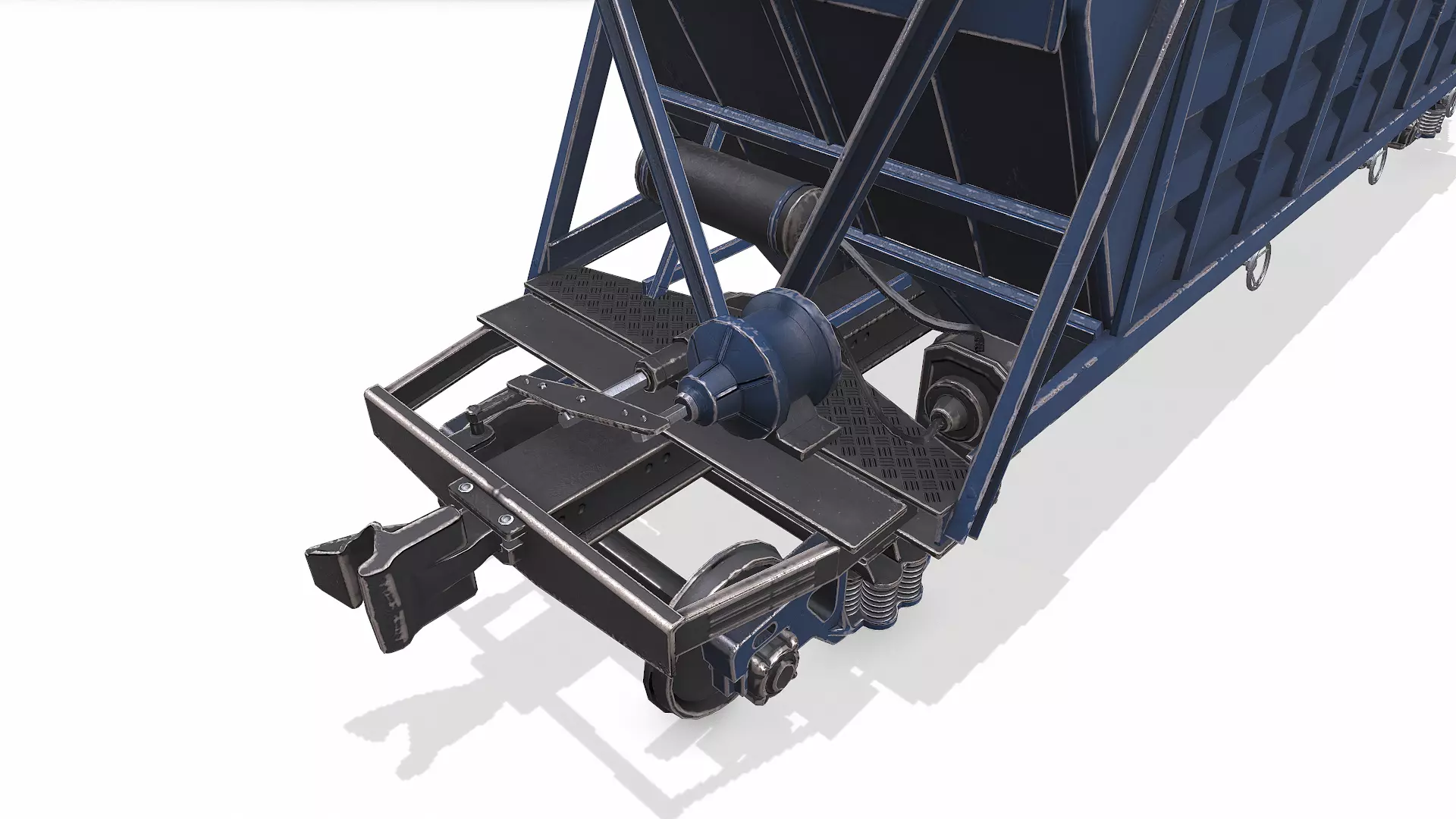 Old Hopper Wagon Low-poly PBR Low-poly 3D model_16