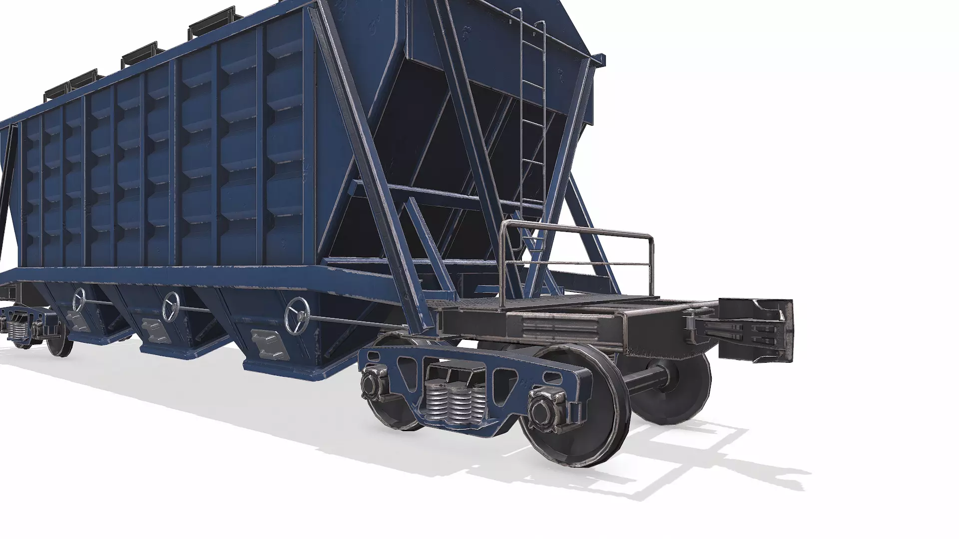 Old Hopper Wagon Low-poly PBR Low-poly 3D model_18