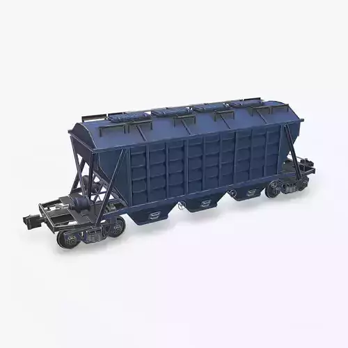 Old Hopper Wagon Low-poly PBR Low-poly 3D model Old Hopper Wagon Low-poly PBR Low-poly 3D model