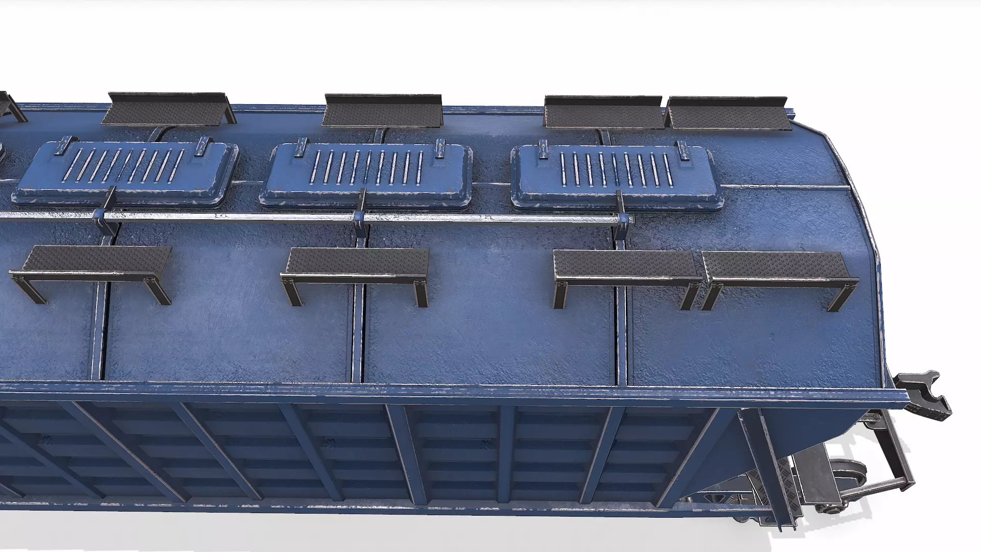 Old Hopper Wagon Low-poly PBR Low-poly 3D model_13