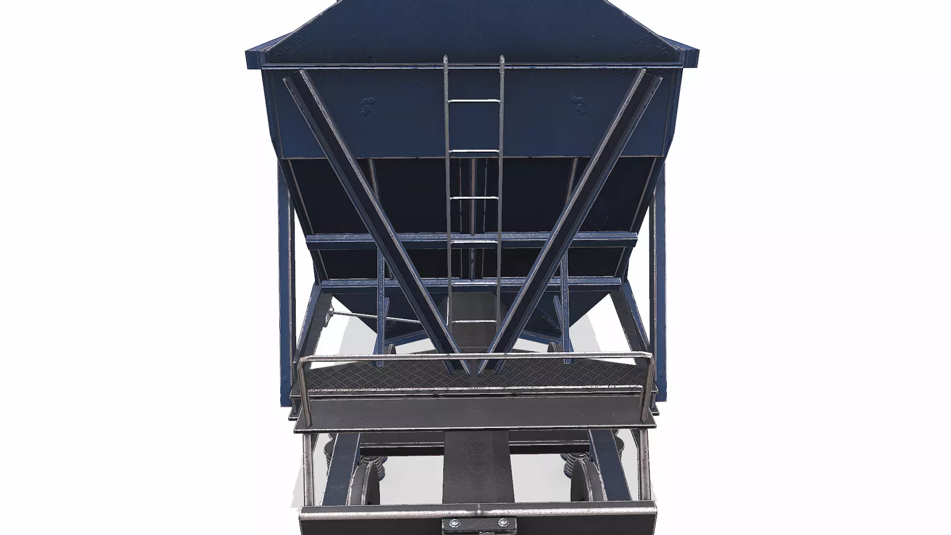 Old Hopper Wagon Low-poly PBR Low-poly 3D model_21