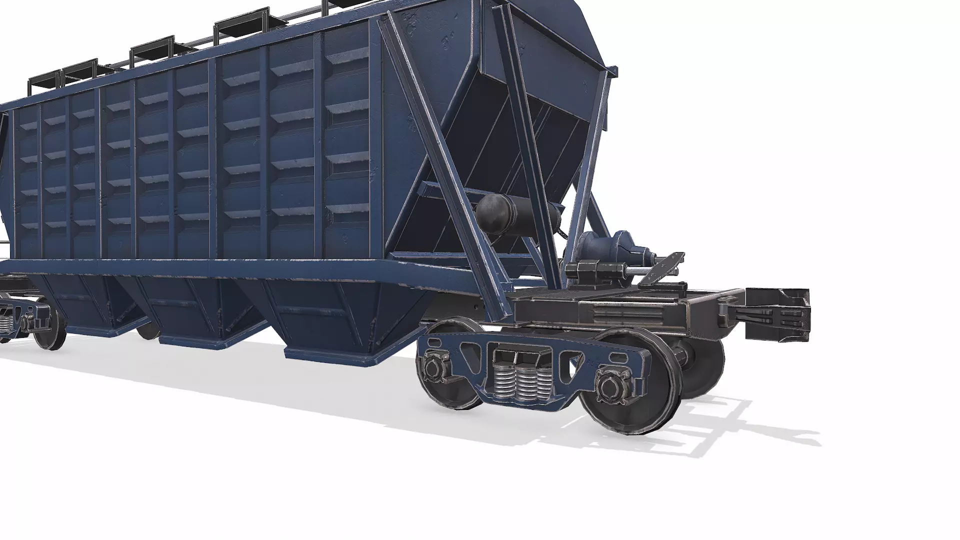Old Hopper Wagon Low-poly PBR Low-poly 3D model_25