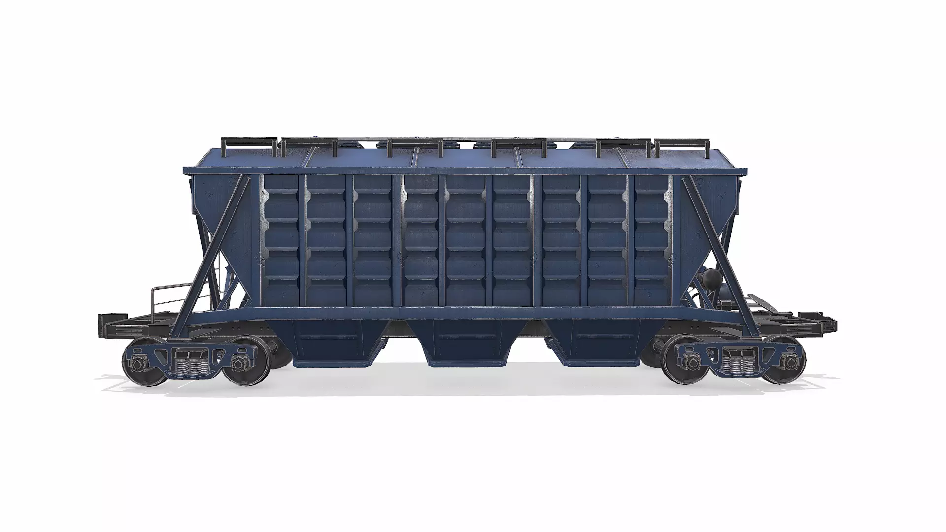 Old Hopper Wagon Low-poly PBR Low-poly 3D model_10