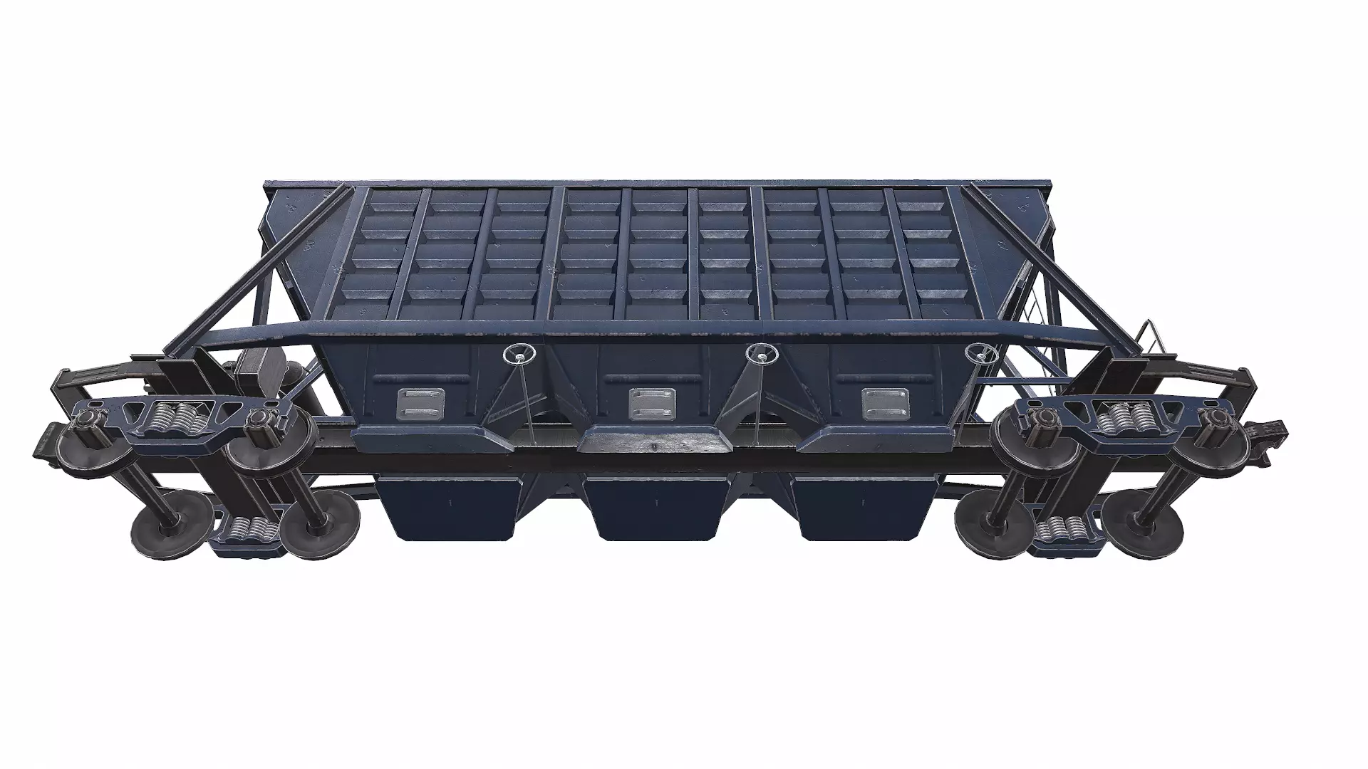 Old Hopper Wagon Low-poly PBR Low-poly 3D model_22