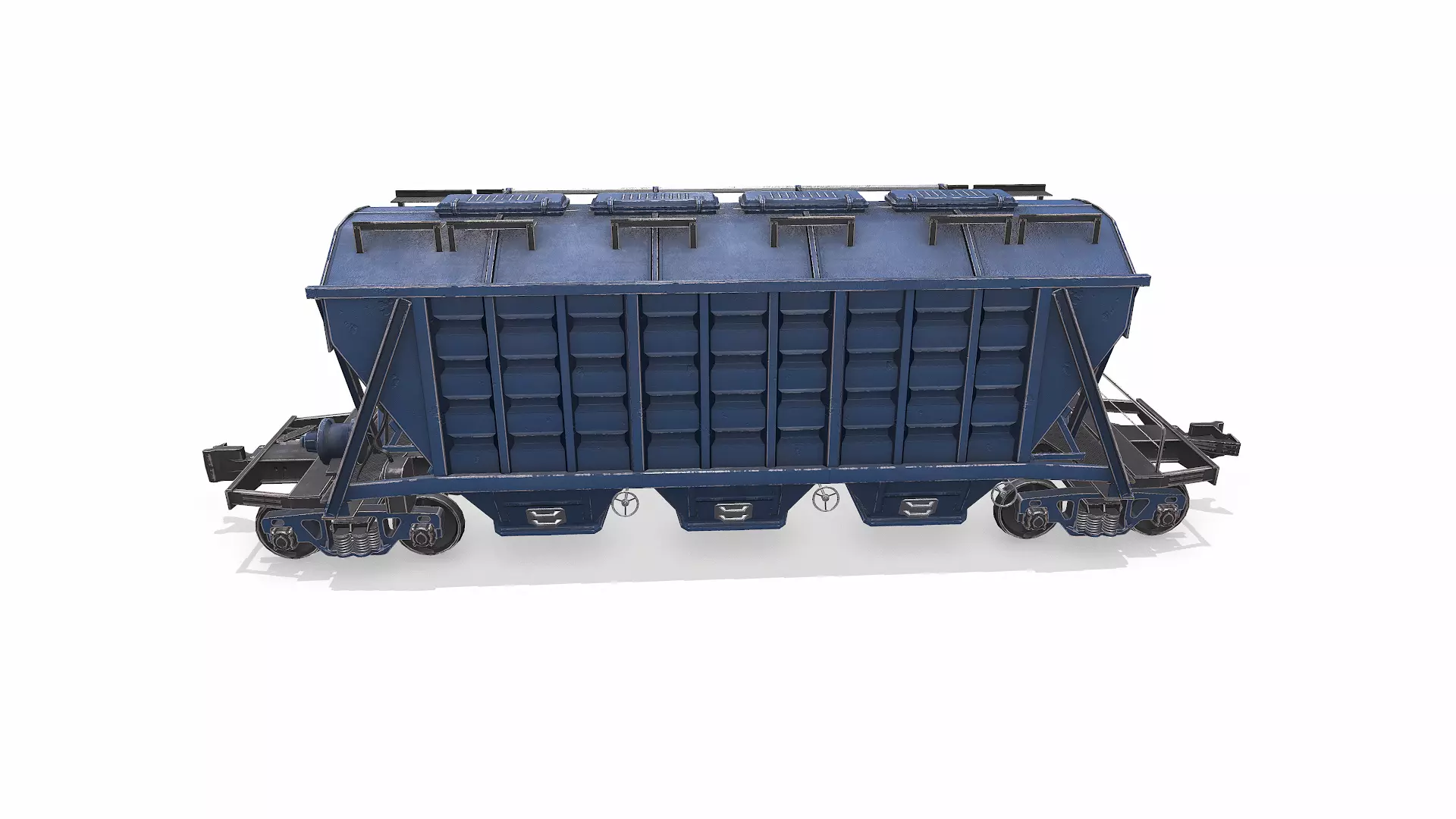 Old Hopper Wagon Low-poly PBR Low-poly 3D model_4