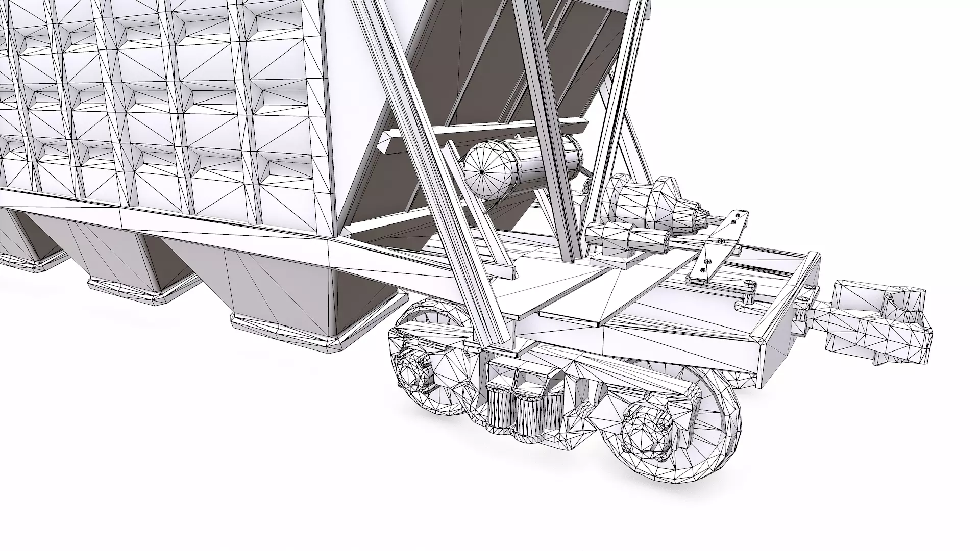 Old Hopper Wagon Low-poly PBR Low-poly 3D model_29