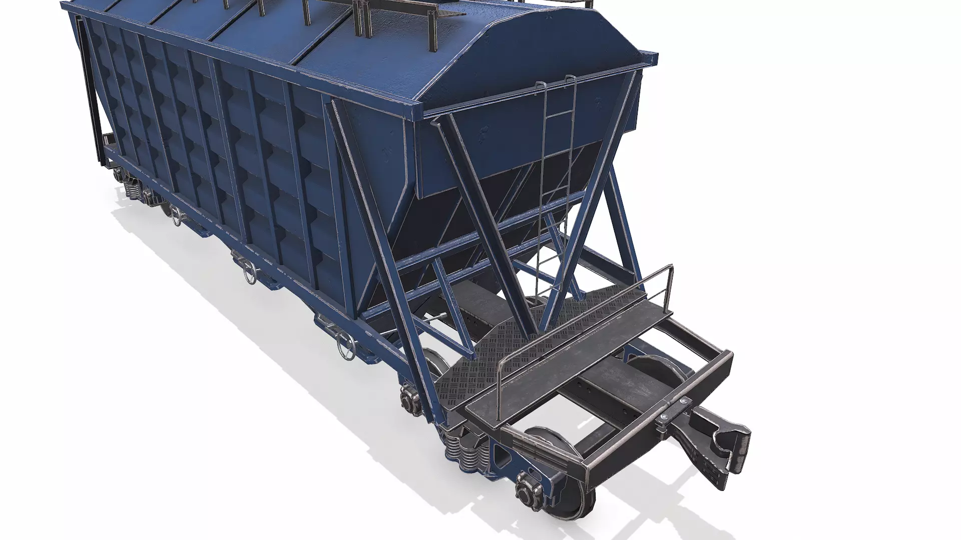 Old Hopper Wagon Low-poly PBR Low-poly 3D model_19