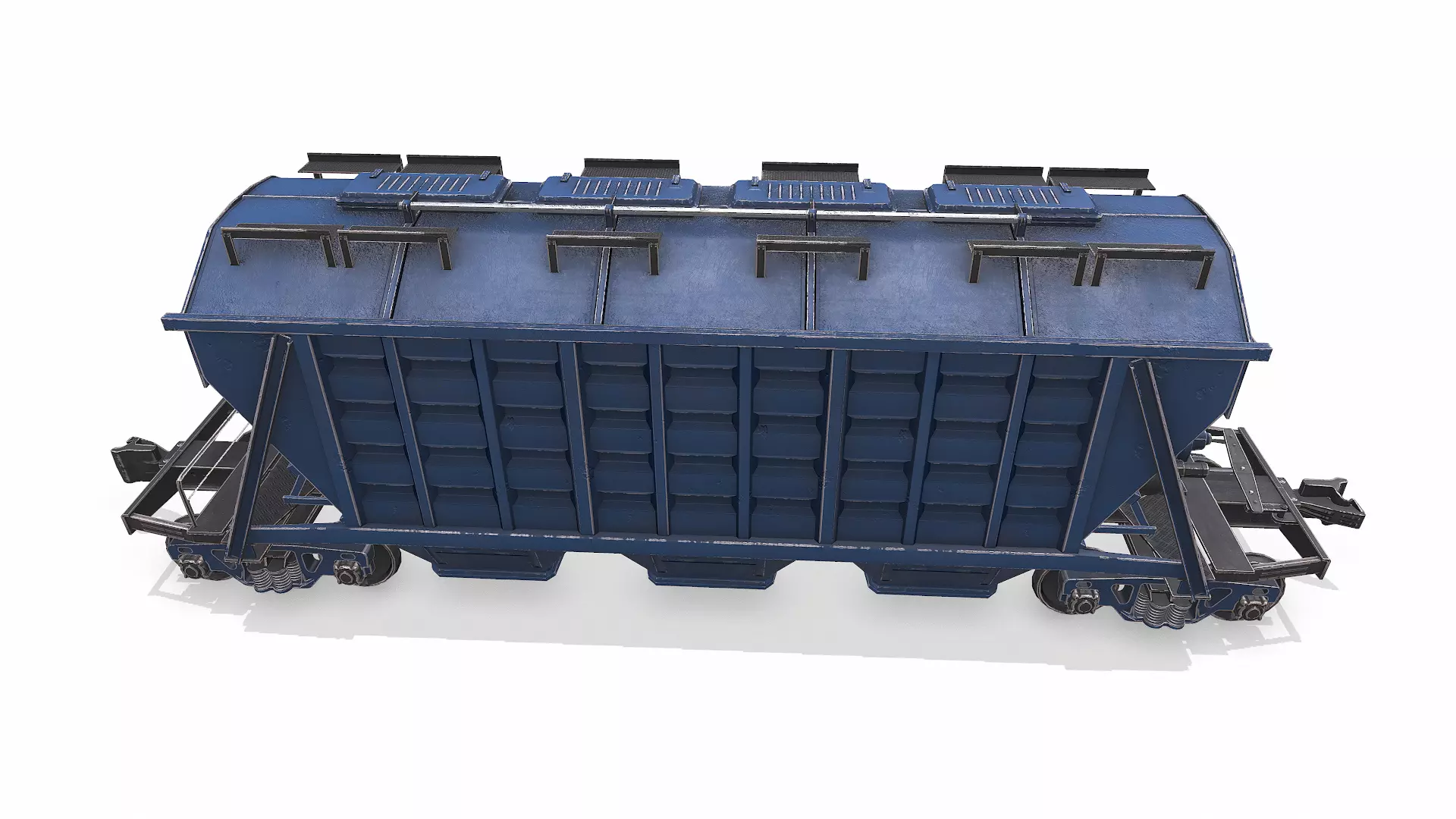 Old Hopper Wagon Low-poly PBR Low-poly 3D model_11