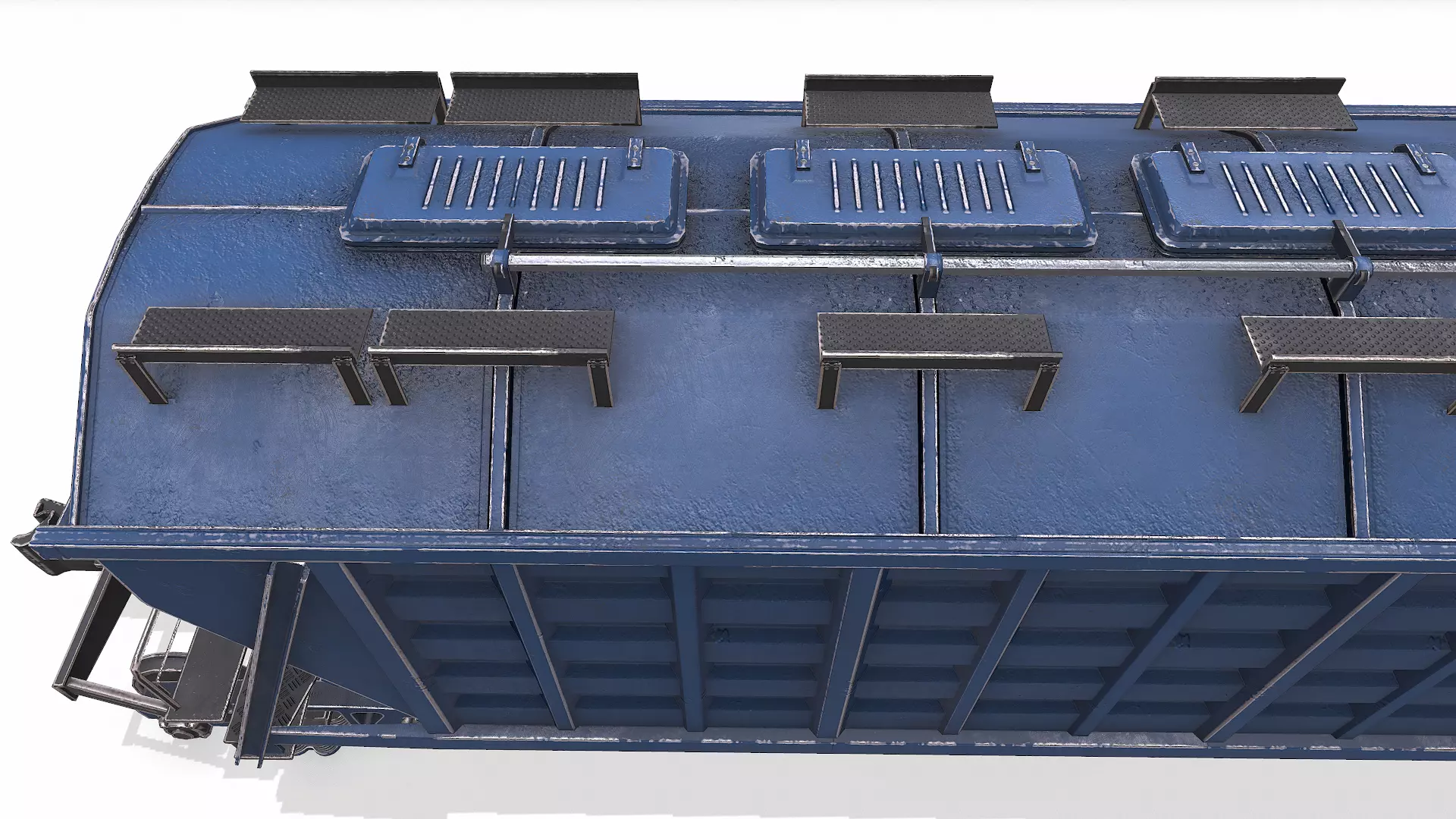 Old Hopper Wagon Low-poly PBR Low-poly 3D model_12