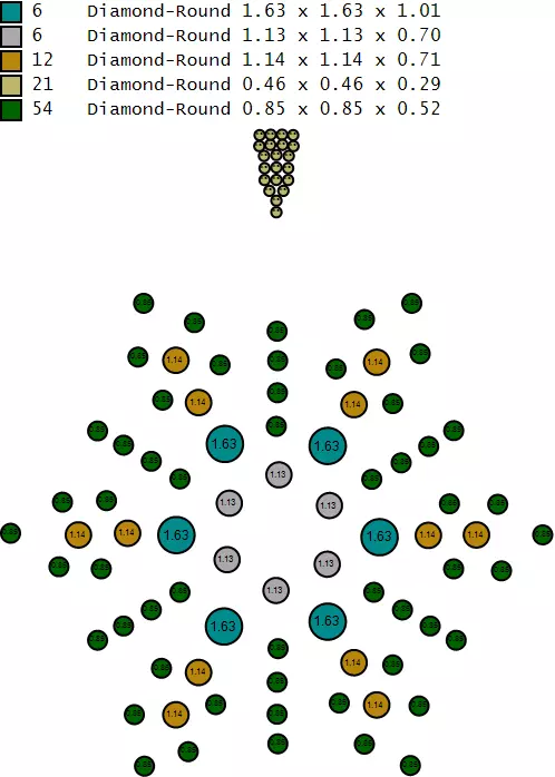 Jeweled Snowflake Pendant 3D print model_4