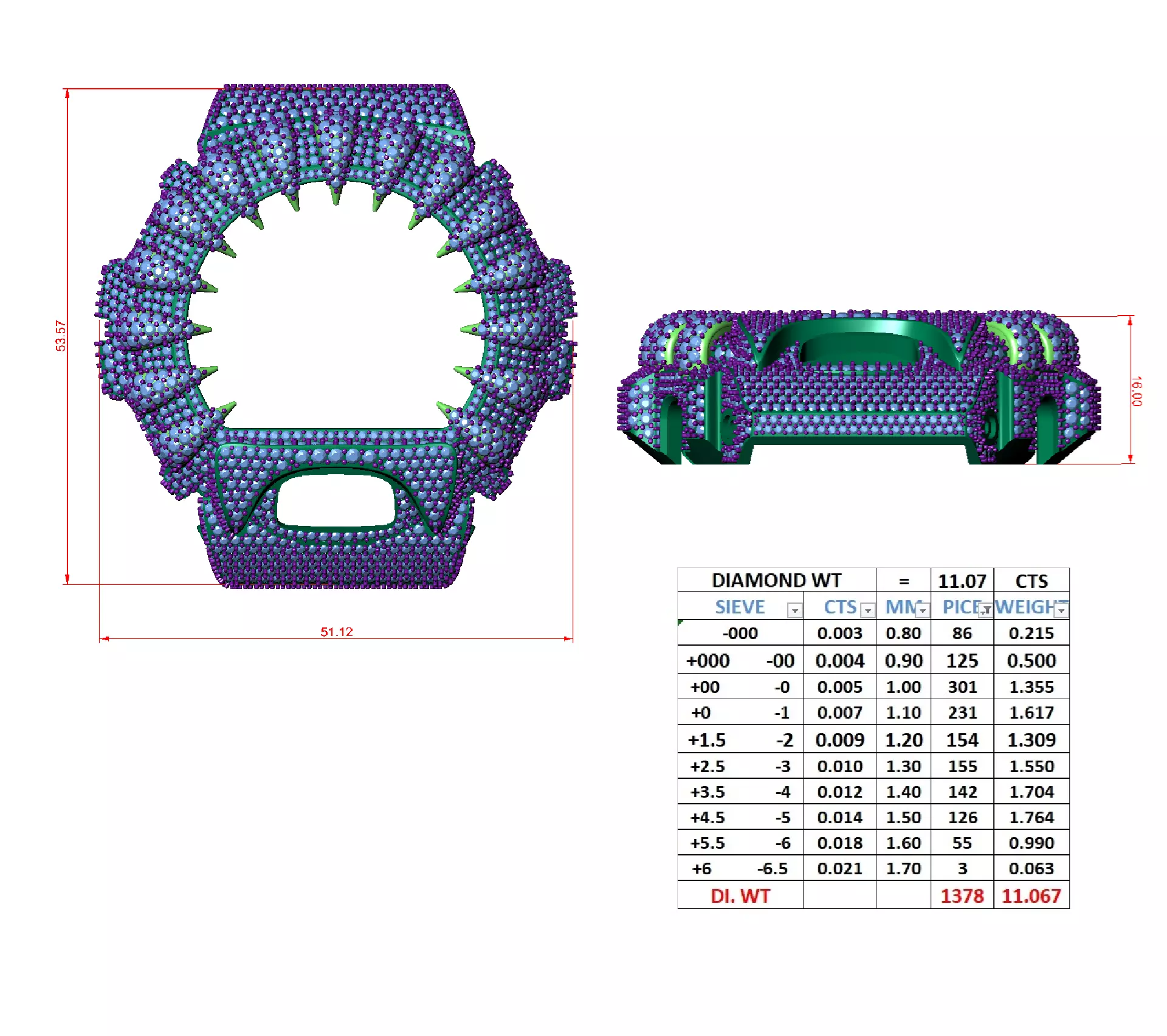 Watch case compatible with DW-6900 3D print model 3D print model_5