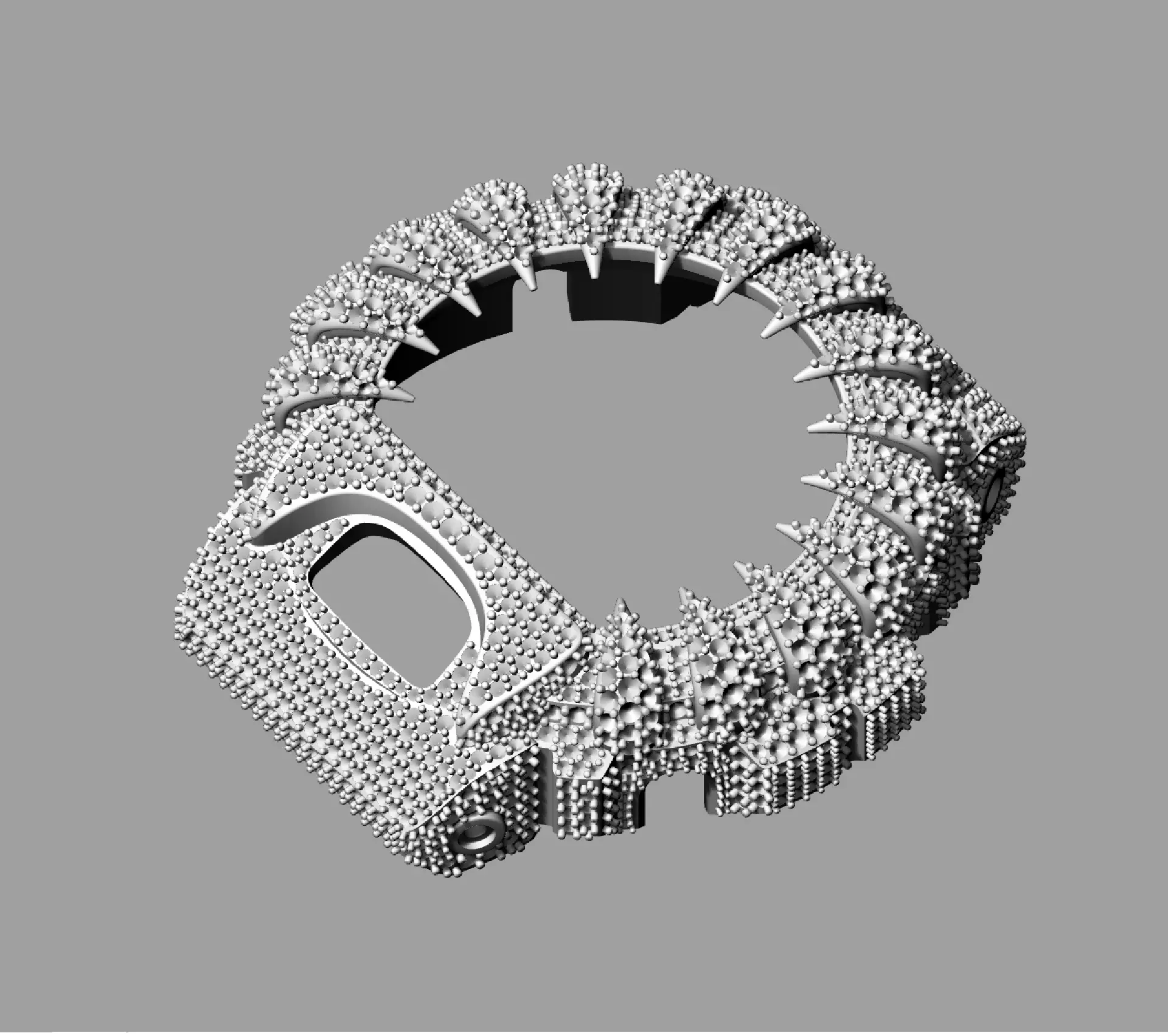 Watch case compatible with DW-6900 3D print model 3D print model_9