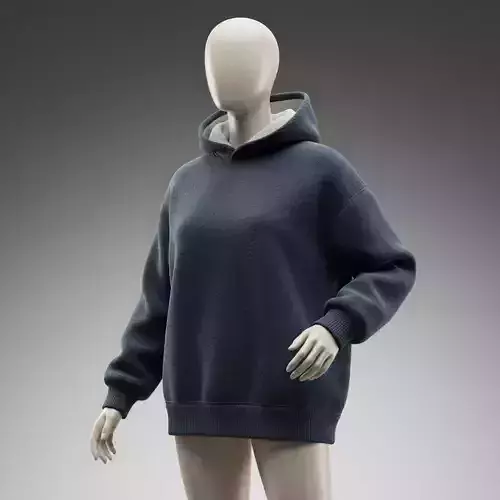 Navy Blue Pullover Hoodie